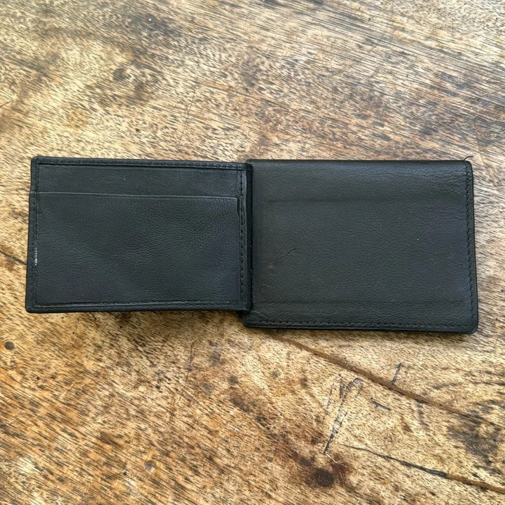 Butter soft black leather billfold wallet